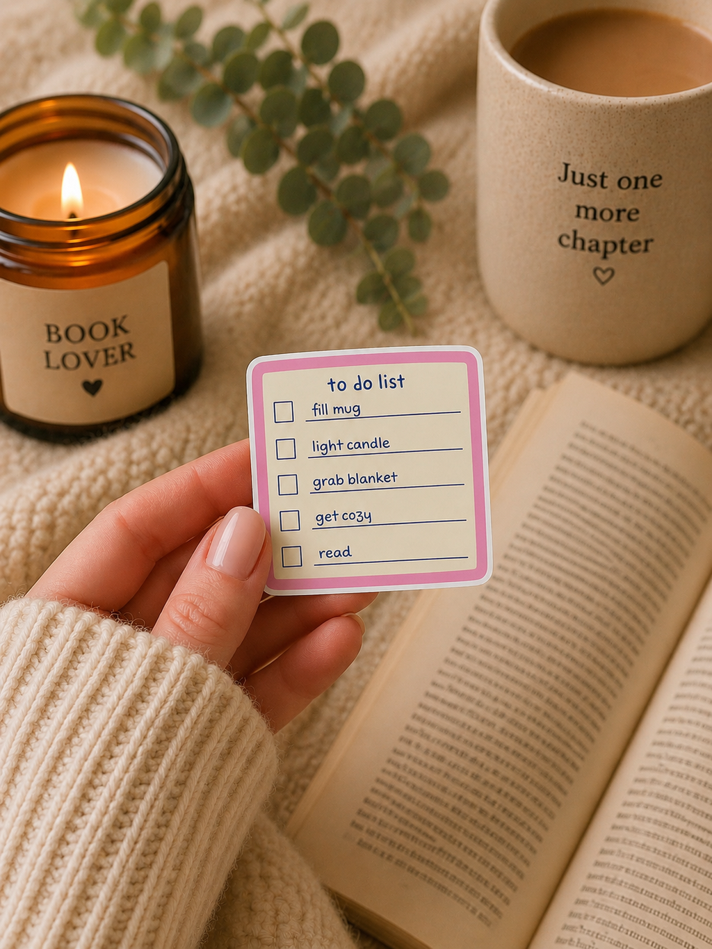 PREORDER | Cozy Reading To-Do List Sticker