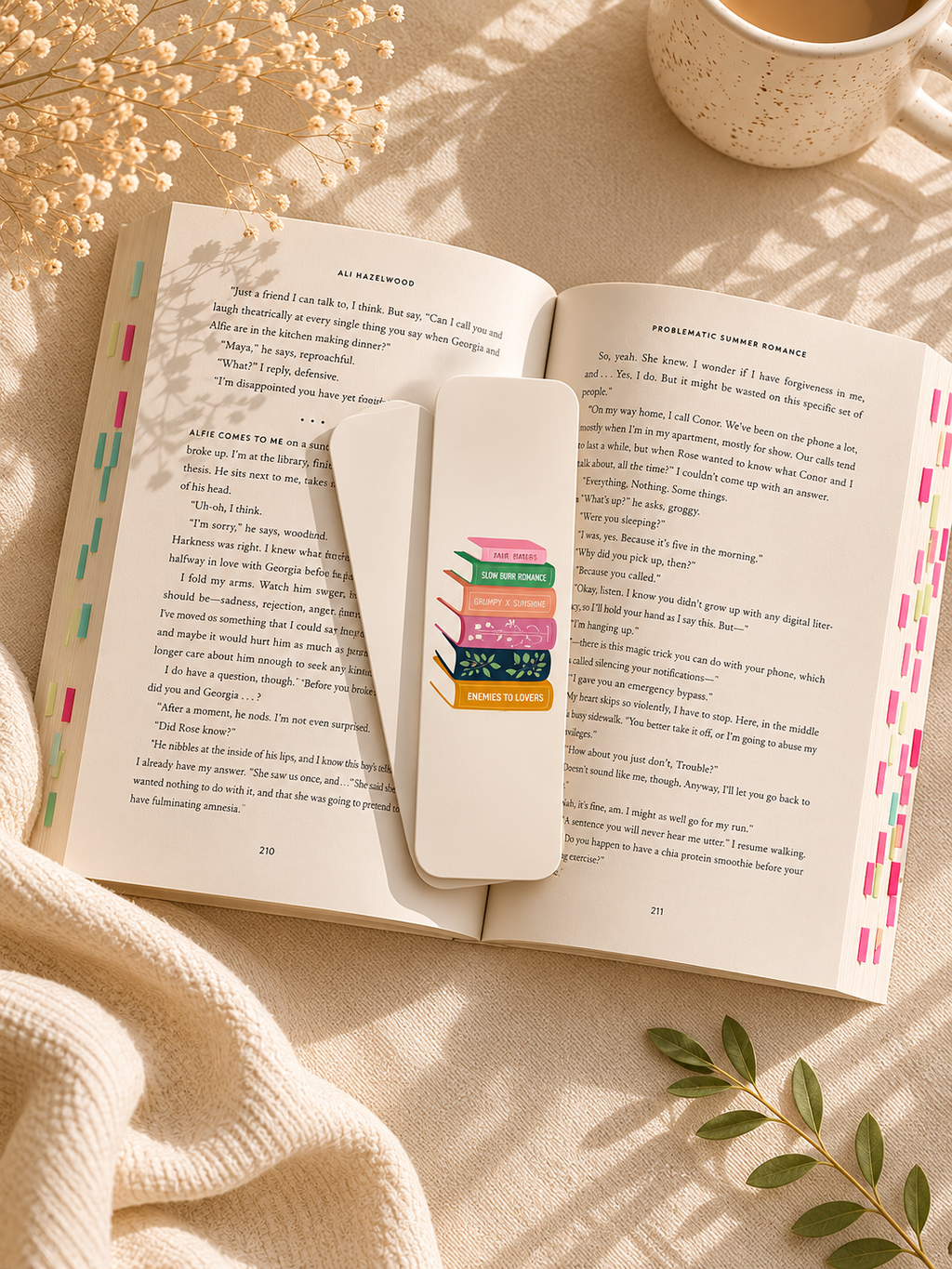PREORDER | Book Stack 2x6 Double Sided Bookmark