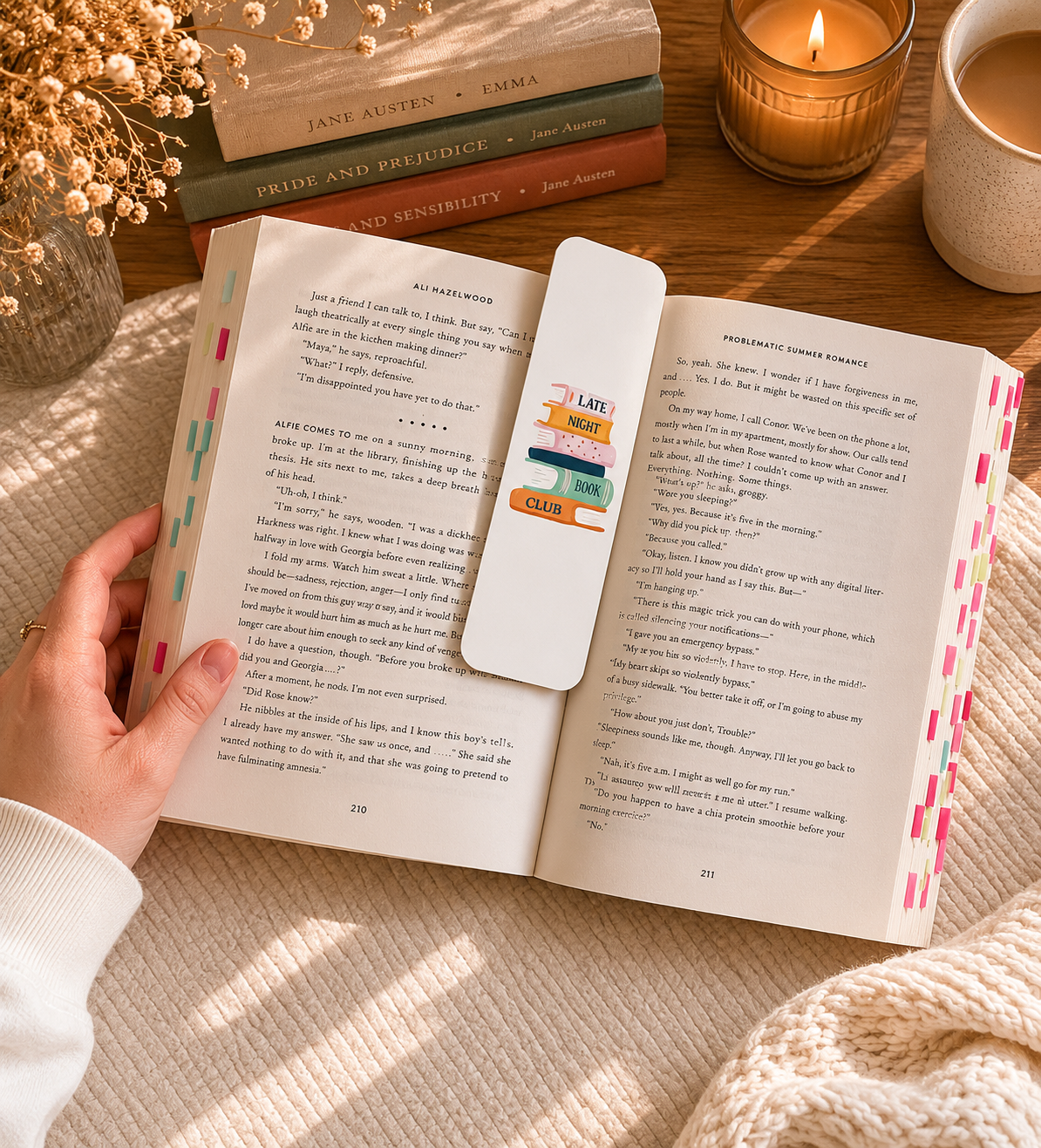 PREORDER | Checkerboard Book Stack 2x6 Double Sided Bookmark