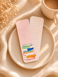 PREORDER | Pink Book Stack 2x6 Double Sided Bookmark